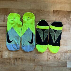 Lot  of 2 Men's Medium 8-9.5 Nike Spark Dri Fit No Show Running Tab Socks